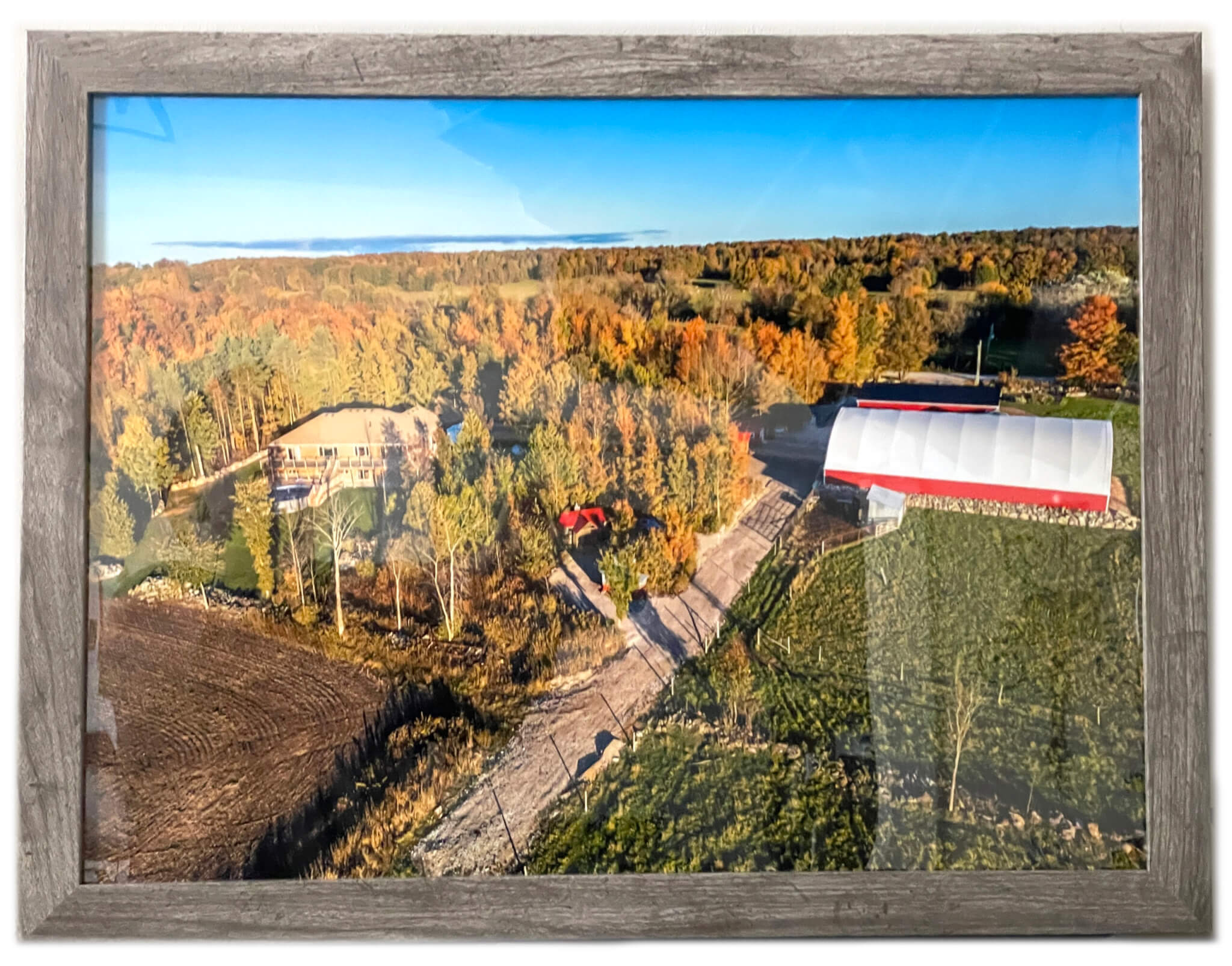 drone photo framed service gift